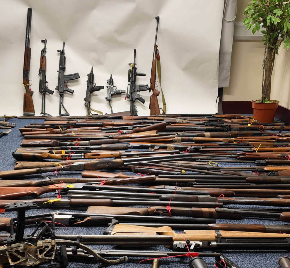 AK47 and Uzi handed in to police