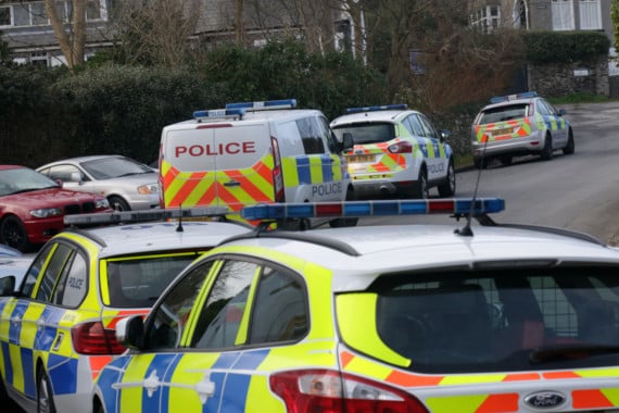 Police training exercises being carried 