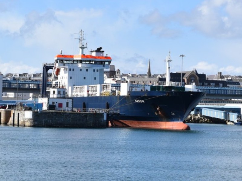 Steam Packet freight vessel heading for 