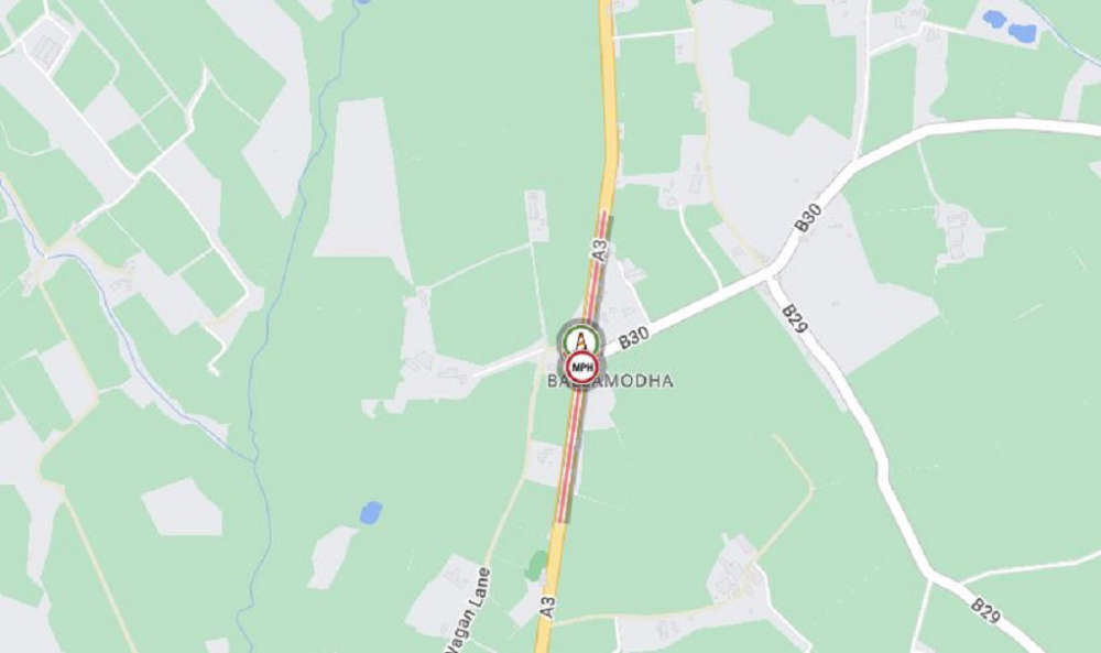 Temporary speed limits on Ballamodha thi